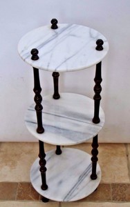 Vintage Dark Wood Italian Fine Marble three tier round table Plant Stand eBay Vintage Dark Wood Italian Fine Marble three tier round table Plant Stand eBay