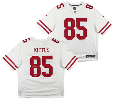 49ers George Kittle Authentic Signed White Nike Limited Jersey BAS  Witnessed