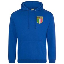 Embroidered Italia Badge Hoodie Rugby Country Him Embroidery Italian Supporte...