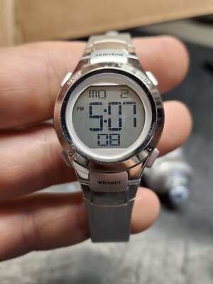 Armitron Ladies Silver Digital Watch - Main Image