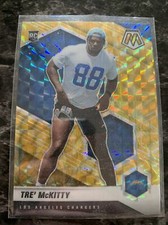 Tre' Mckitty   2021 Panini Mosiac Football Rookie Orange Prizm Card # 386