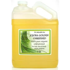 100% PURE ORGANIC JOJOBA OIL UNREFINED VIRGIN COLD PRESSED 128 FL.OZ/GALLON/7 LB