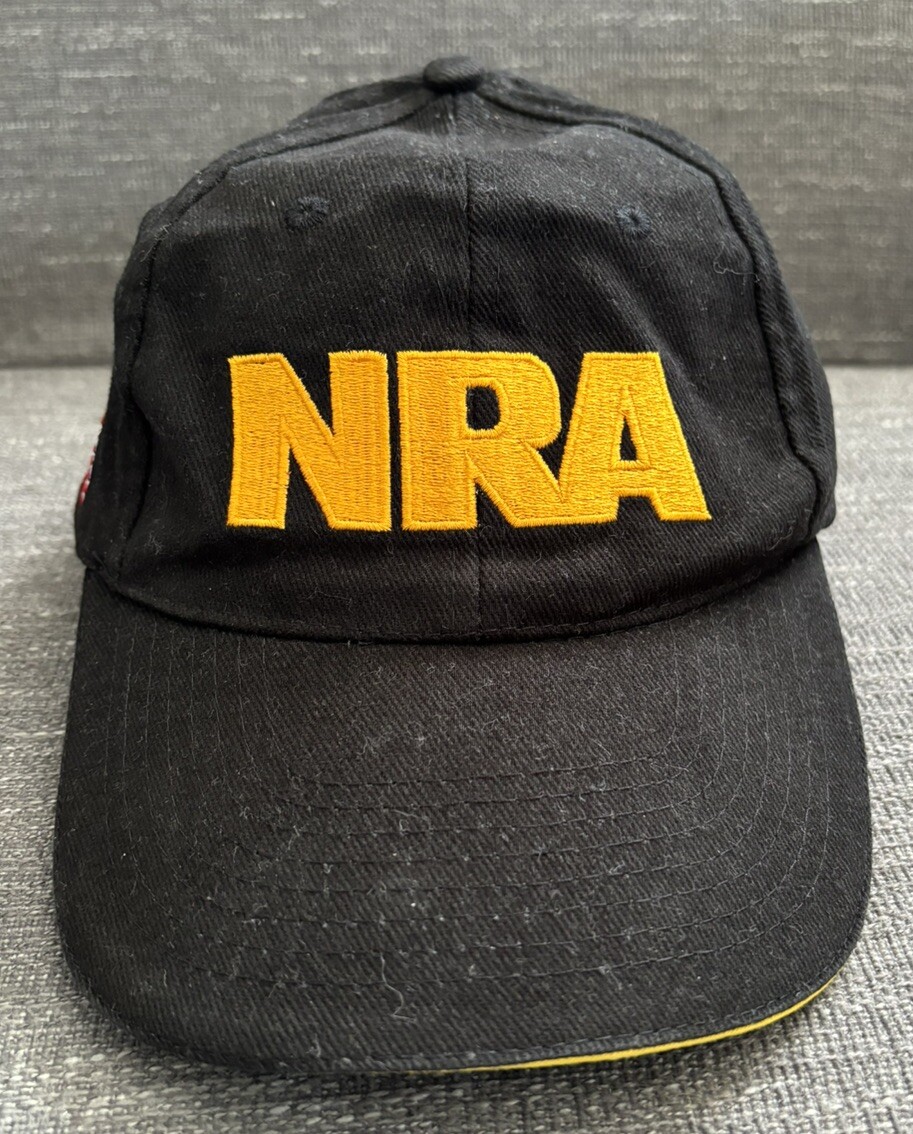 NRA National Rifle Association Black Baseball Hat Strap Back