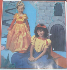 Uncut Simplicity 8514 /0666 Sew Pattern Belle Snow White Costume Dress Girls 2-6
