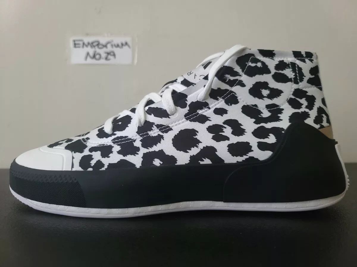 Adidas Stella McCartney x Treino Mid Leopard Print White Black FY1179 Sz 5.5