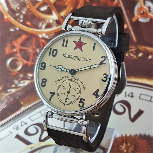 Vintage Watch USSR MARRIAGE MOLNIJA Komandirskie 3602 mechanical Wristwatch 18J - Picture 5 of 14