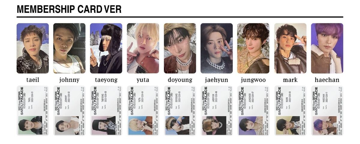 2022 WINTER SMTOWN: SMCU PALACE [MEMBERSHIP CARD. NCT 127 2022 WINTER SMTOWN: SMCU PALACE [MEMBERSHIP CARD. NCT 127