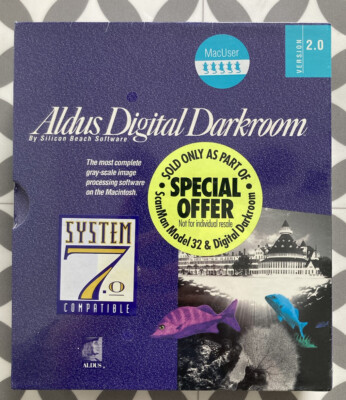 Vintage Aldus Digital Darkroom Macintosh Software. Neu und versiegelt