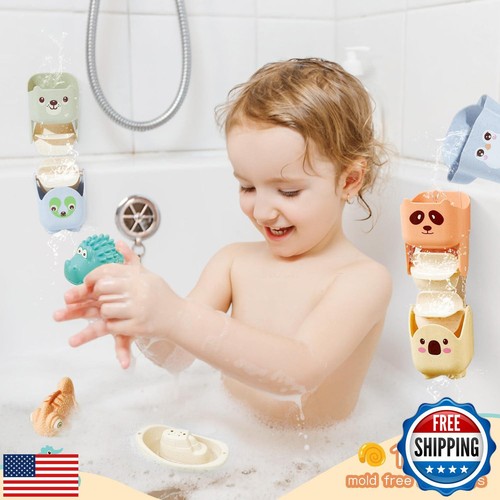 AMCHSURI Bath Toys for Kids Ages 1-3, 14 Pack Mold Free Toddler Bath Toys for - Picture 2 of 5