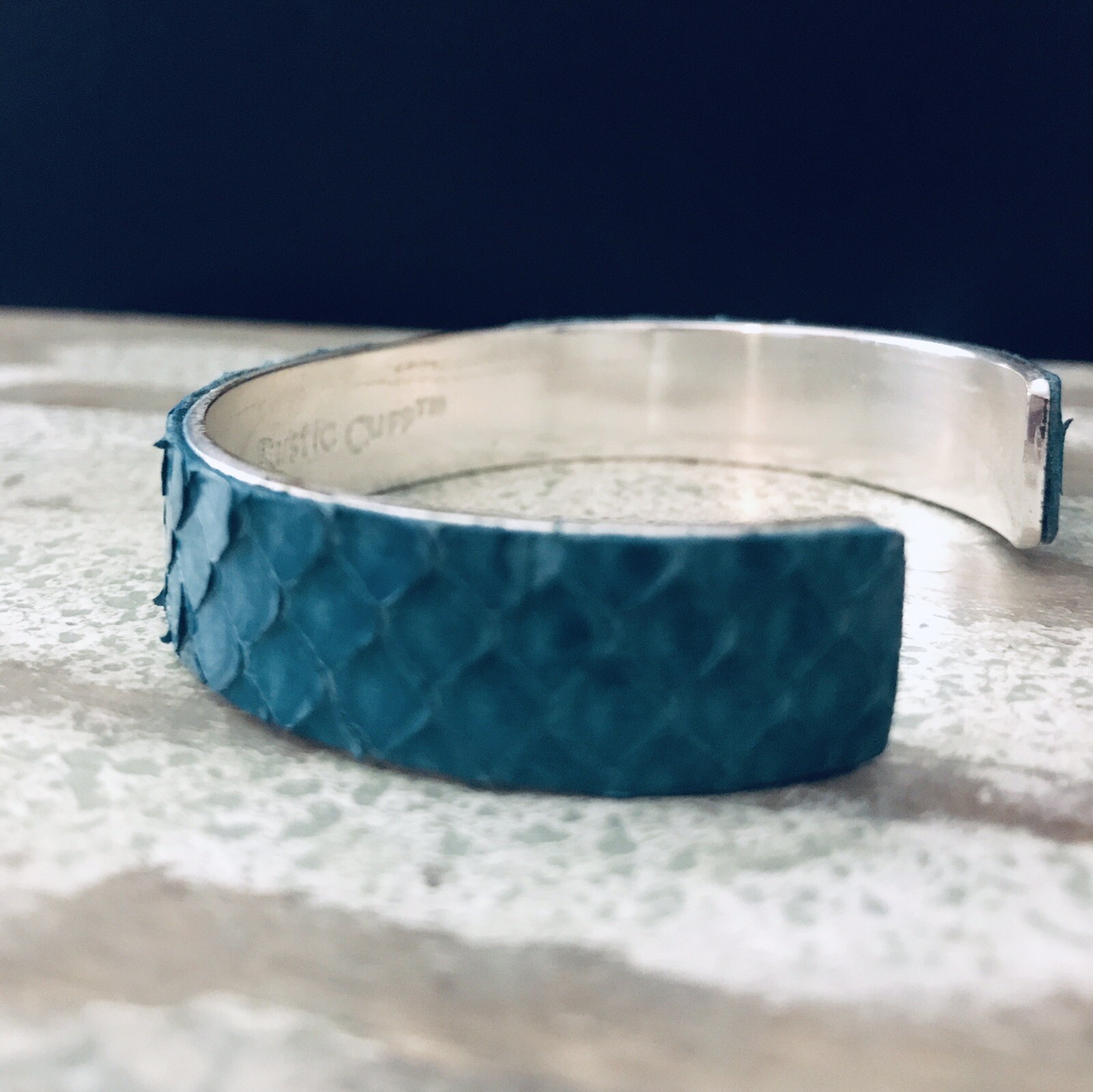 Rustic Cuff Teal Python Cuff - image 3