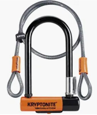Kryptonite Evolution Mini 7 Series U-Lock - 3.25 x 7'' - 4' Flex Cable - Keyed