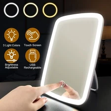 Portable Lighted Adjustable Makeup Mirror Daylight Dimmable LED Vanity Mirror
