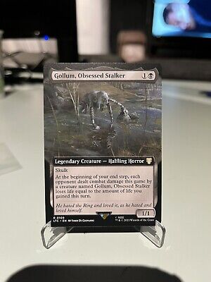 Gollum, Obsessed Stalker Extended Art MTG Lord Of The Rings R 0109