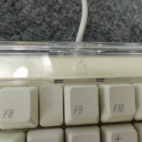 Apple Keyboard USB Wired M7803 Pro White Clear Tested Working Clean W/ Pro Mouse - Picture 15 of 15
