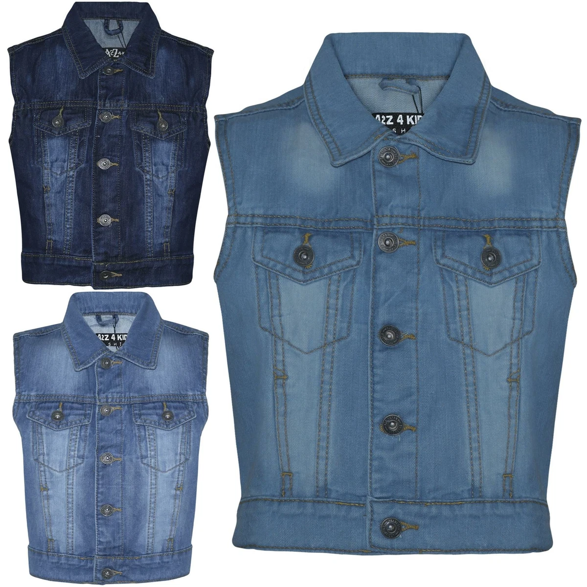 ERL sleeveless denim jacket - Blue