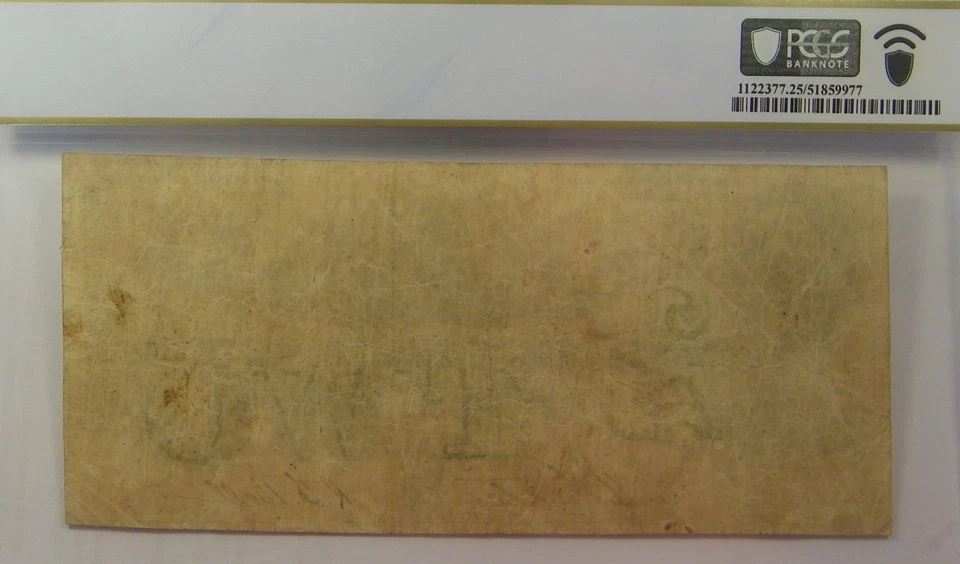 T-43 PF-1 1862 $2 Confederate Paper Money - PCGS Very Fine 25 - Image 2 of 2