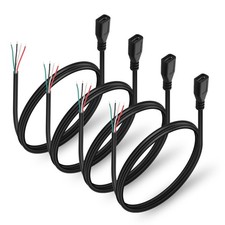 4Pcs Micro USB Female 4 Pin Bare Wire USB Power Data Cable DIY Pigtail Cable ...