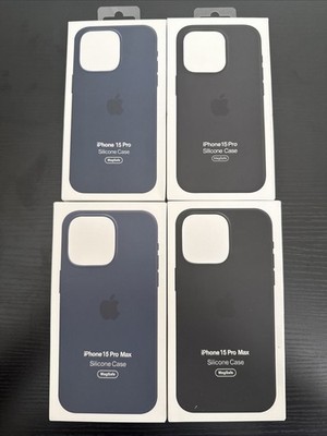 NEW GENUINE Apple iPhone 15/Plus/Pro/Max Silicone/Clear/FineWoven Case W/MagSafe