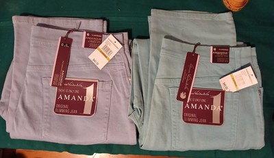 Lot Of 2 Gloria Vanderbilt Amanda Slimming Jeans Size 14 Average