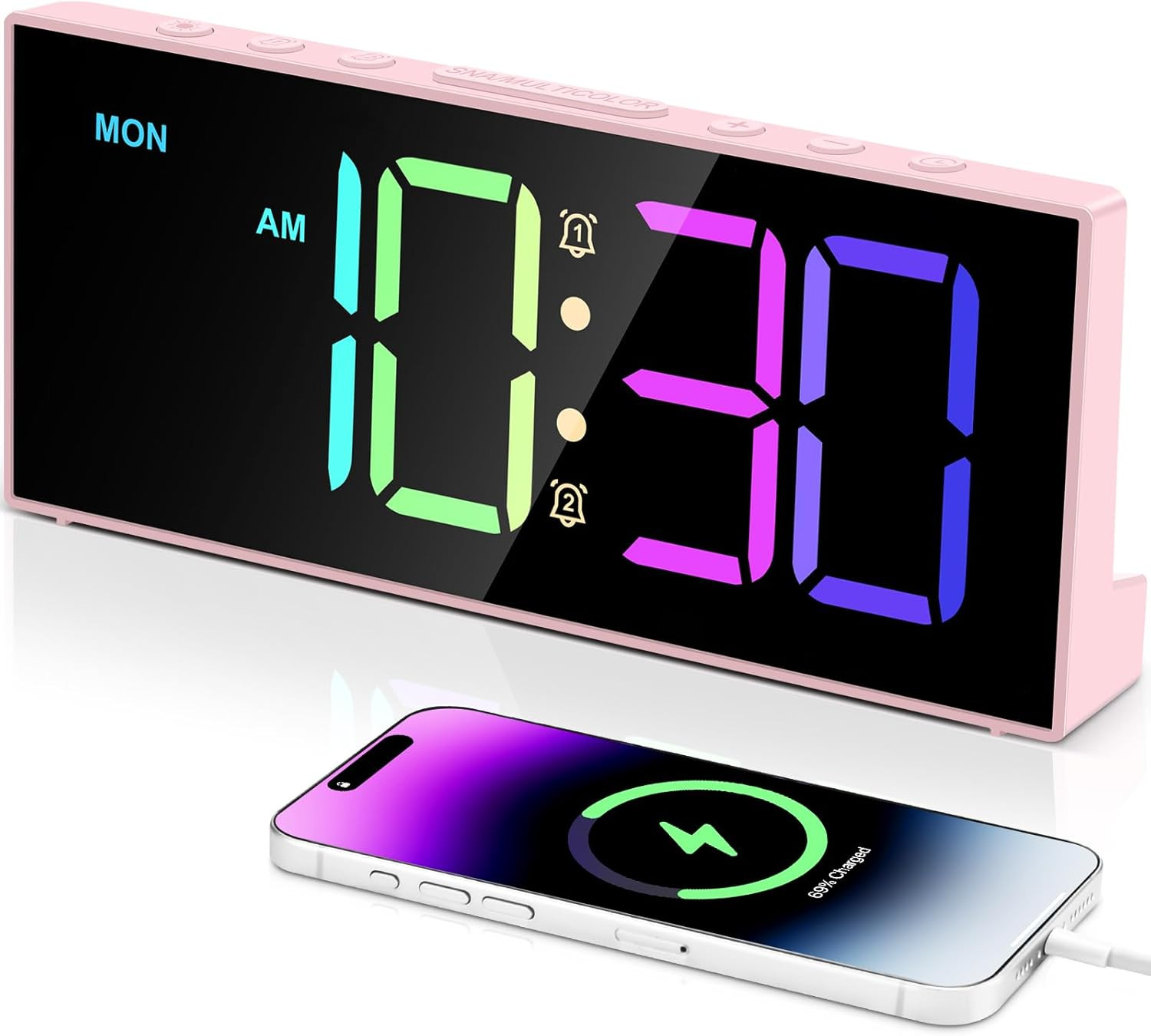 Digital Alarm Clocks,Large Big Numbers Cute Clocks for Bedrooms,College Dormitor