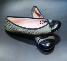 Women pretty ballet flats heels khaki textile 37