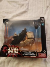 SDCC 2024 Hasbro Star Wars Darth Maul and Sith Speeder Black Series In Hand