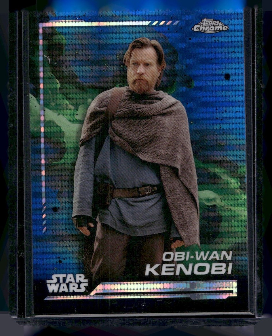 2024 Topps Chrome Star Wars #67 Obi-Wan Kenobi Blue Blaster Pulsar Refractor