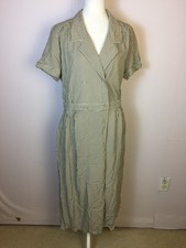 Uniqlo x Ines De La Fressange Midi Dress Size M Womans Cream Black Polka Dot Vtg
