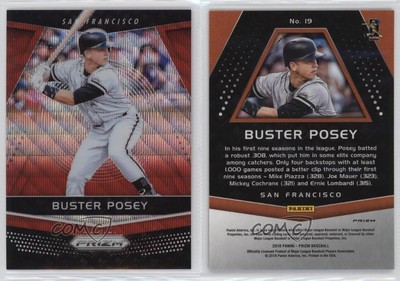 2018 Panini Chronicles Prizm Ruby Wave /199 Buster Posey #19