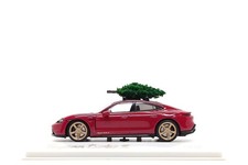 Minichamps 1:43 Porsche Taycan Turbo S Christmas Edition in Carmine Red