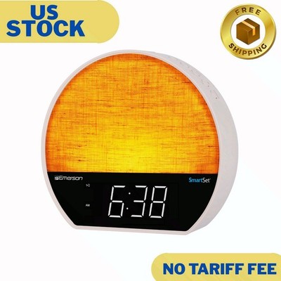 Sunrise SmartSet Alarm Clock Radio - 1.2'' LED Display, White Noise, 6 Soothing