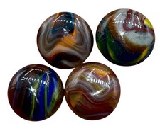 D.A.S. COLLECTOR MARBLES, Melted Medallions MIXED RUN Collection of 4 JABO