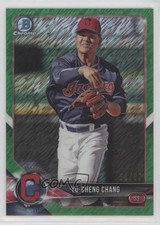 2018 Bowman Chrome Prospects Green Shimmer Refractor 23/99 Yu Chang Yu-Cheng k5i