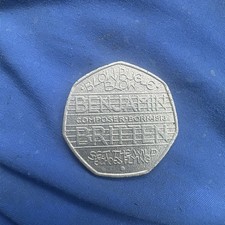 BENJAMIN BRITTEN 50P COIN RARE FIFTY PENCE 2013 BLOW BUGLE BLOW