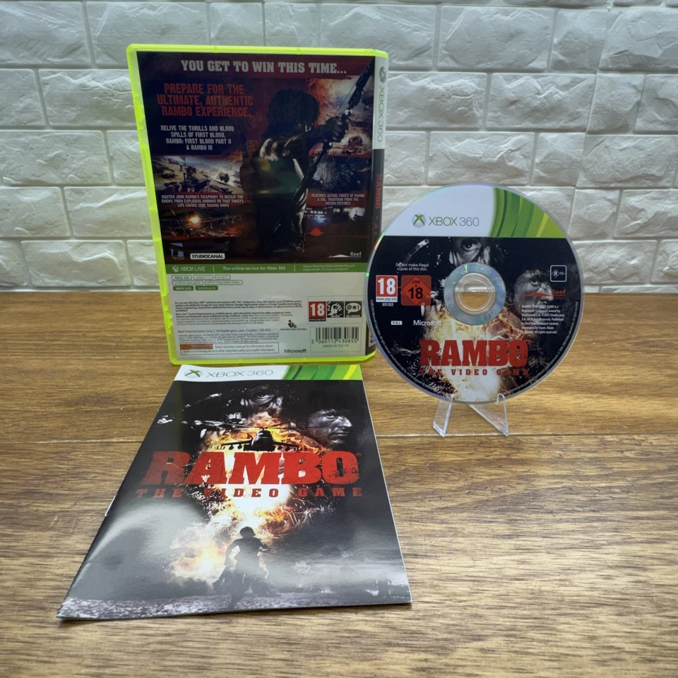 Rambo The Video Game (Microsoft Xbox 360) PAL Version Working Free Shipping - Image 2 of 4