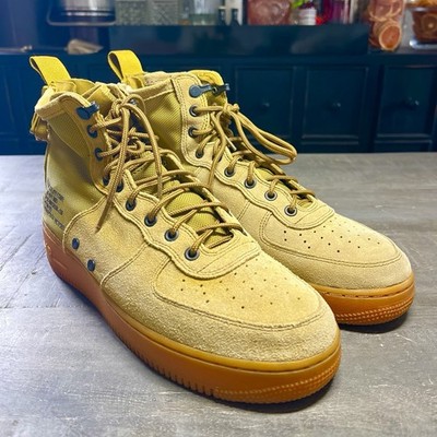 Nike SF Air Force 1 Mid Shoes Mens 10.5 Urban Utility Desert Moss Sneakers