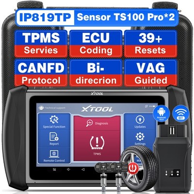  XTOOL IP819TP TPMS Programming OBD2 Scanner Diagnostics Tool CAN FD+ 2 TS100pro