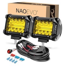 4 Inch LED Pod Lights, Spot Flood LED Fog/Driving/Off Road Lights with Yellow