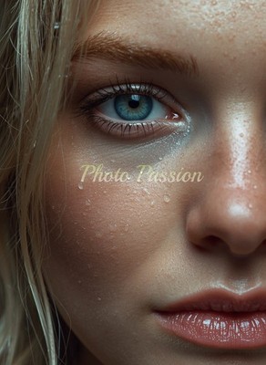 Foto A4 Frau Portrait künstlerische Farbe Poster Deko (4134)
