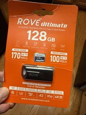 ROVE Ultimate Micro SD Card microSDXC 128GB Memory Card with USB 3.2 Type C