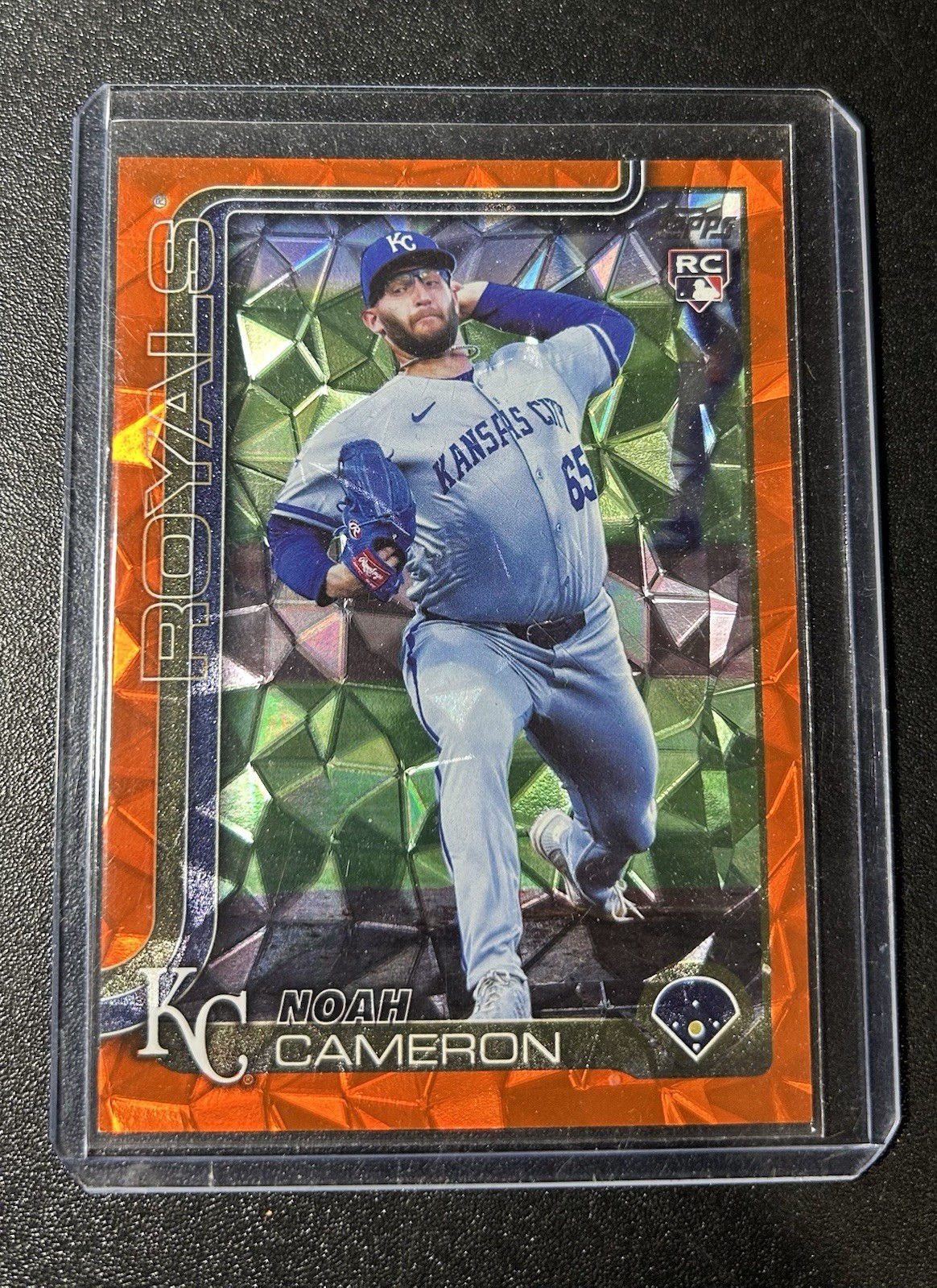 Topps 2025 Update Noah Cameron #US65 Orange Diamante Foil Rookie /25 Royals
