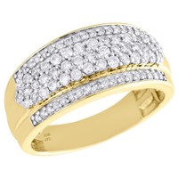 JFL Diamonds & Timepieces 10K Gelbgold Ring Diamant Pavé 1 Ct, 10,5 Mm
