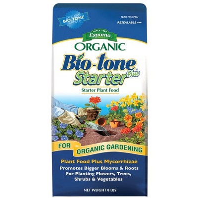 Espoma Organic Bio-Tone Starter Plus 4-3-3 Starter Plant Food, 8lbs