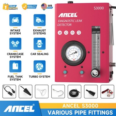 ANCEL S3000 Automotive Smoke Machine Vacuum EVAP Fuel Pipe Tester Leak Detector