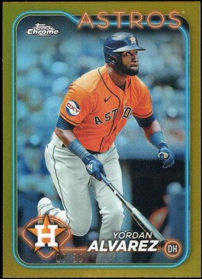 2024 Topps Chrome YORDAN ALVAREZ #170 TRUE GOLD Refractor Serial Numbered 7/50