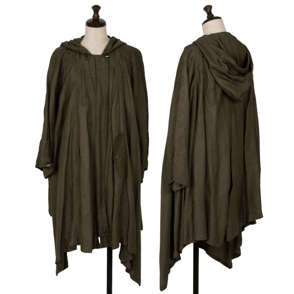 ATSURO TAYAMA Linen Rayon Drape Mods Coat Size 36(K-111669)