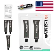 Clear Aquaseal SR Adhesive for Long-Lasting Repair of Shoes and Boots - 2 Pack