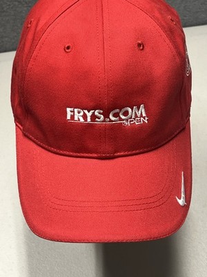 NIKE Fry's electronics Fry's.com Open Golf Red Hat Cap Embroidery PGA Tour cotto