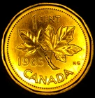 1985 Canada Cent BU Red Blunt 5 Variety Queen Elizabeth II Canadian Penny