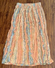 Vtg Orvis Maxi Skirt Crinkled Boho Hippie Cottage-core Women  s Sz S